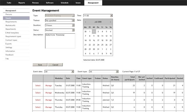 Veranstaltungs- und Terminmanagement